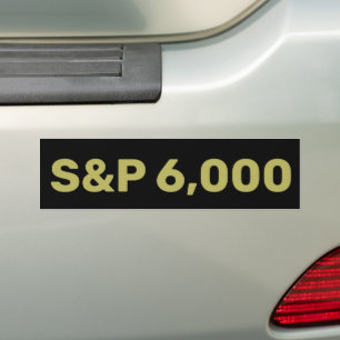 S&P 6,000 Level Stock Market Index Celebration Bumper Sticker