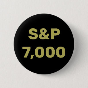 S&P 7,000 Level Stock Market Index Celebration 6 Cm Round Badge