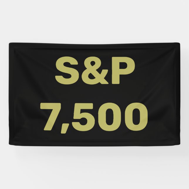 S&P 7,500 Level Stock Market Index Celebration Banner (Horizontal)