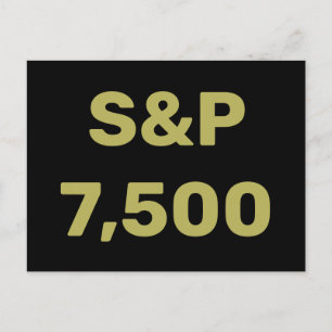 S&P 7,500 Level Stock Market Index Celebration Postcard