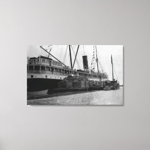 S.S. Alameda at Anchorage, Alaska Photograph Canvas Print