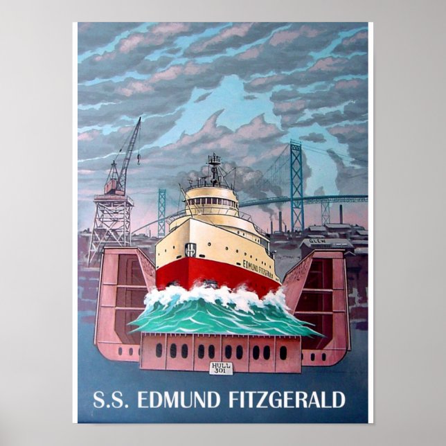 S.S. EDMUND FITZGERALD POSTER (Front)