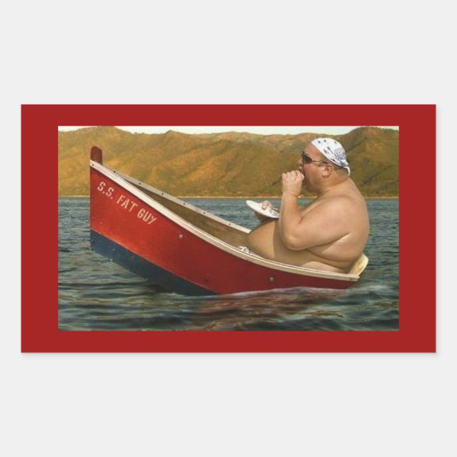 S.S. Fat Guy Rectangular Sticker (Front)