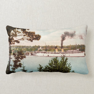S.S. Northland Leaving Harbour Springs Michigan Lumbar Cushion