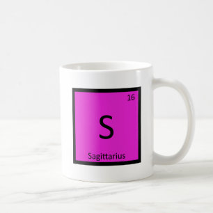 S - Sagittarius Zodiac Sign Chemistry Symbol Coffee Mug