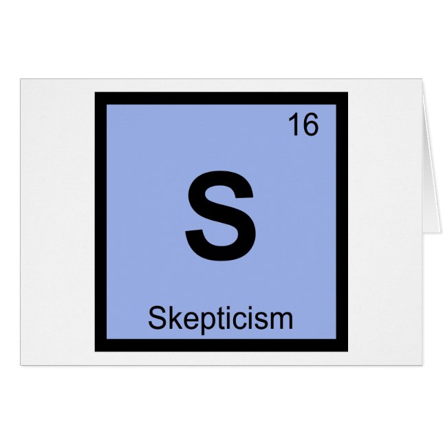 S - Scepticism Philosophy Chemistry Periodic Table (Front Horizontal)
