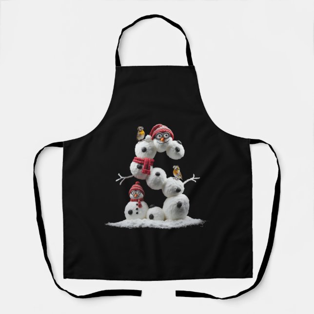 S-shaped Snowman-minion Apron (Front)