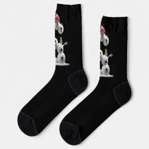 S-shaped Snowman-minion Socks
