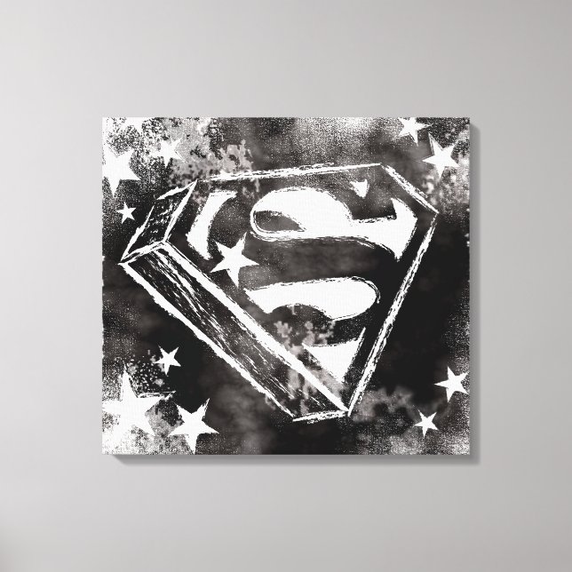 S-Shield With Stars Canvas Print (Front)