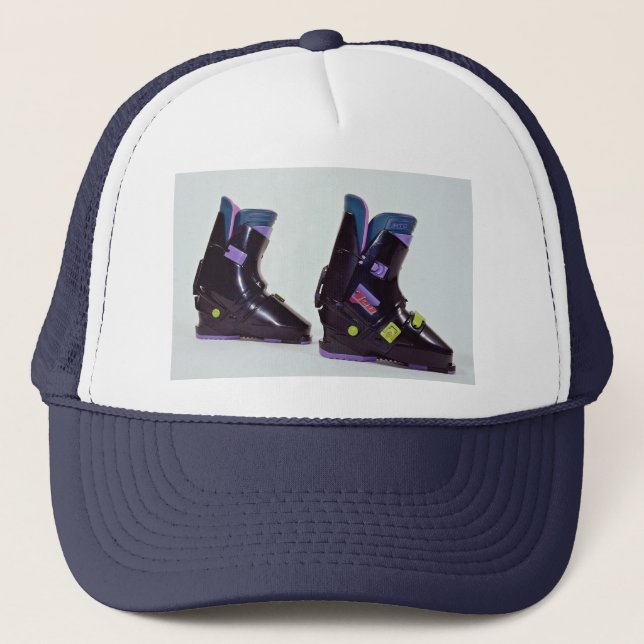 s ski boots trucker hat (Front)