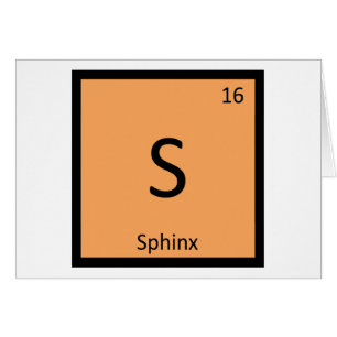 S - Sphinx Cat Chemistry Periodic Table Element