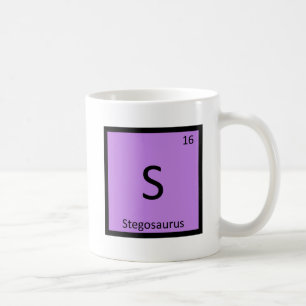 S - Stegosaurus Dinosaur Chemistry Periodic Table Coffee Mug