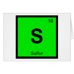 S - Sulphur Chemistry Periodic Table Symbol