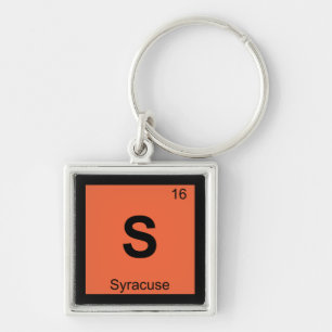 S - Syracuse New York Chemistry Periodic Table Key Ring