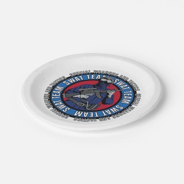 S.W.A.T. Team Paper Plate (Angled)