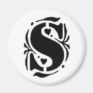 S with heart Magnet