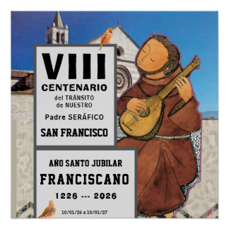 Sa Francisco de Assisi Glossy Poster