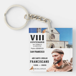Sa Francisco de Assisi Glossy Poster Key Ring