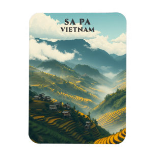 Sa Pa Vietnam Rice Terraces Mountain Magnet