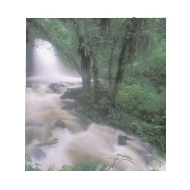 SA, Peru, S.H. Machu Picchu, Cascade and cloud Notepad (Front)