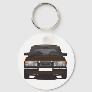 Saab 900 turbo (brown) key ring