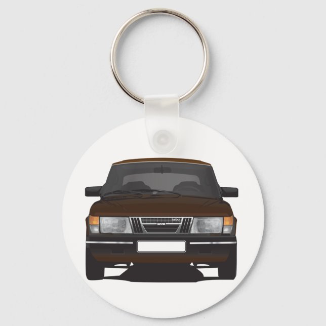 Saab 900 turbo (brown) key ring (Front)