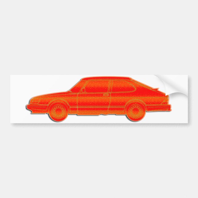 Saab Profile Bumper Sticker (Front)