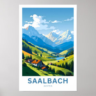 Saalbach Austria Travel Print