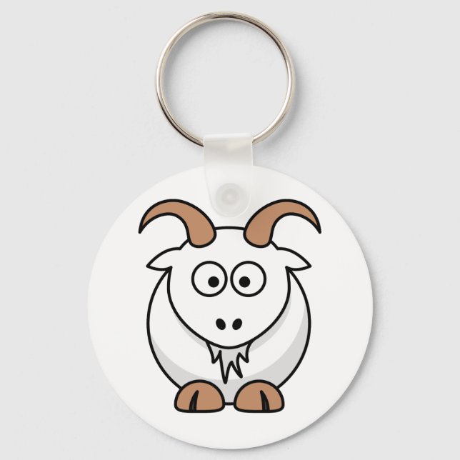 Saanen Goat Key Ring (Front)