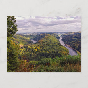 saar river bending postcard