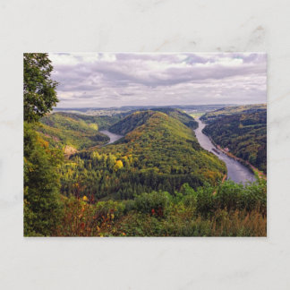 saar river bending postcard
