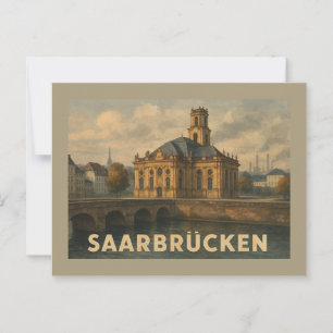 Saarbrücken Germany City Art Postcard