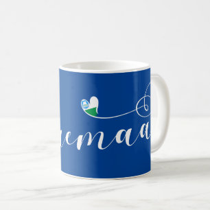 Saaremaa Flag Heart, Estonia Coffee Mug