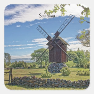Saaremaa, Island of Estonia, Square Sticker