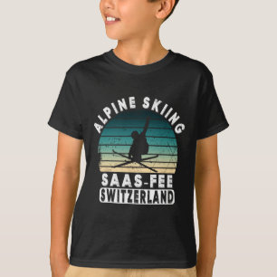 Saas-fee Ski Resort Swiss Alps Alpine Skiing Switz T-Shirt