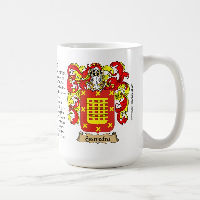 Saavedra, the Origin, the Meaning and the Crest Coffee Mug (Right)