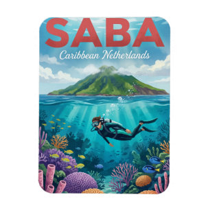 Saba Caribbean Netherlands Magnet