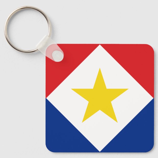 Saba Flag Key Ring (Front)