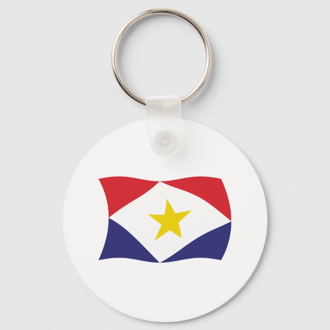 Saba Flag Keychain (Front)