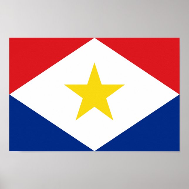 Saba Flag Poster (Front)