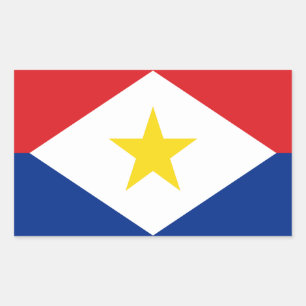 Saba Flag Rectangular Sticker