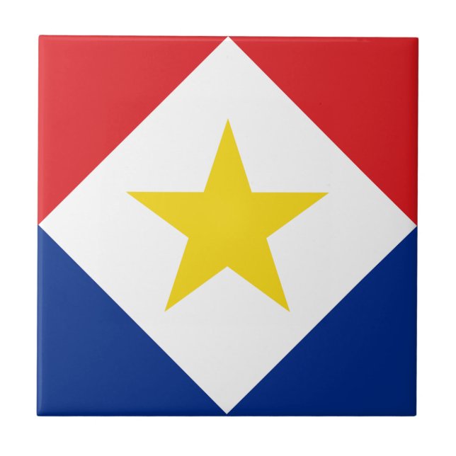 Saba Flag Tile (Front)