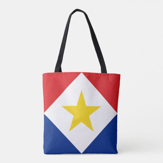 Saba Flag Tote Bag (Back)