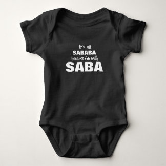 Saba Grandpa Fathers Baby Gift Bodysuit