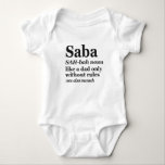 Saba Hebrew Grandpa Definition Jewish Hanukkah Gif Baby Bodysuit<br><div class="desc">Saba Funny Hanukkah Deinition Shirt</div>