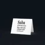 Saba Hebrew Grandpa Definition Jewish Hanukkah Gif Thank You Card<br><div class="desc">Saba Funny Hanukkah Deinition Shirt</div>