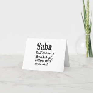 Saba Hebrew Grandpa Definition Jewish Hanukkah Gif Thank You Card