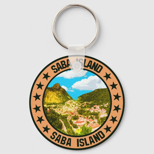 Saba Island                                        Key Ring (Front)