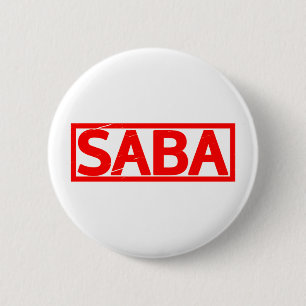 Saba Stamp 6 Cm Round Badge