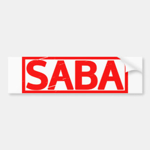 Saba Stamp Bumper Sticker